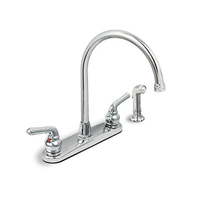 Highcraft 393II Kitchen Faucet, High Arc Swivel Spout, Chrome Plated Finish, ...