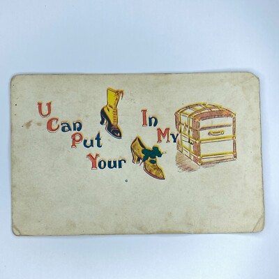 You Can Put Your Shoes in My Trunk Novelty Greeting Postcard Posted 1911 WA