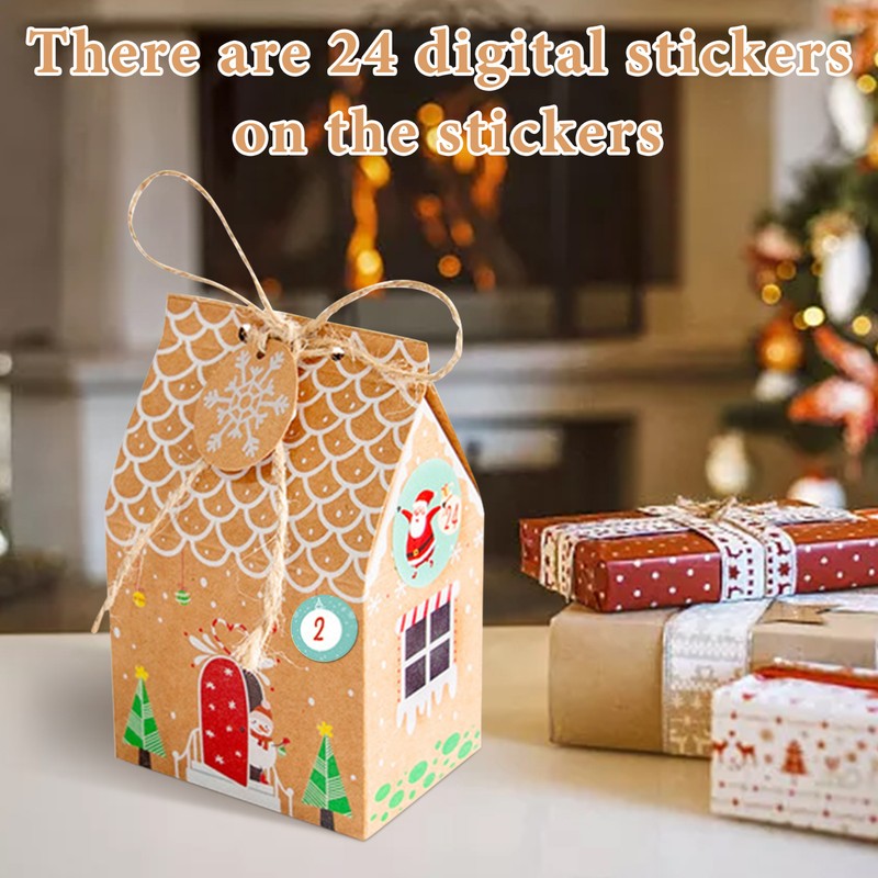 Christmas Gingerbread House House Candy Box Kraft Paper Christmas Packaging Box