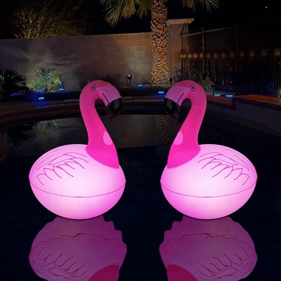 Rukars floating Flamingo LED pool lights 2PCS Waterproof Glow in The Dark sol...