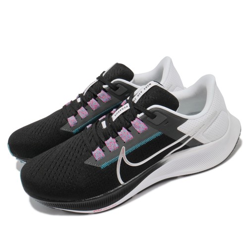 

Мужские кроссовки Nike Air Zoom Pegasus 38 Black Silver White Blue Fuchsia CW7356-003, Черный, Air Zoom Pegasus 38