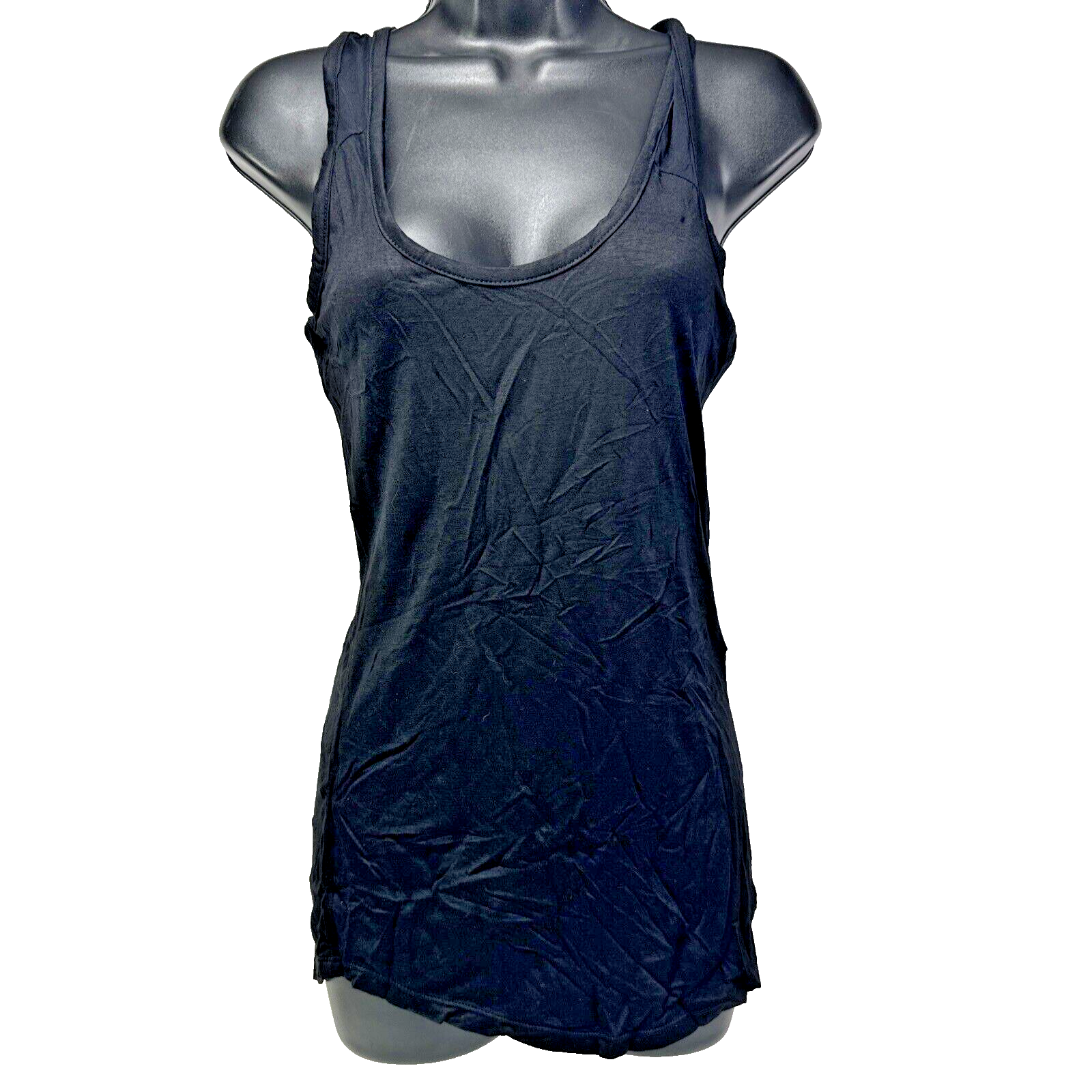 SEAN JOHN Black Sleeveless Side Cross Racerback Tank Top
