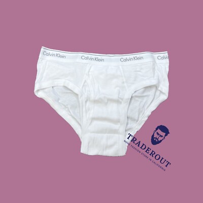 Calvin Klein CK mens white cotton hip brief underwear size S M L XL