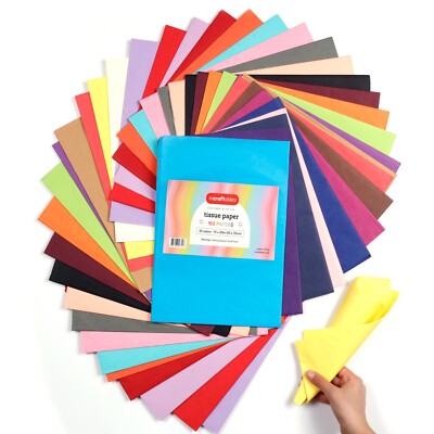 Incraftables Colored Tissue Paper for Crafts 100 Sheets (20 x15 )