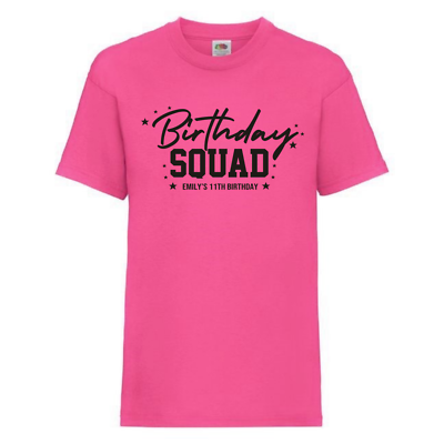 Squad shirts shop for birthday