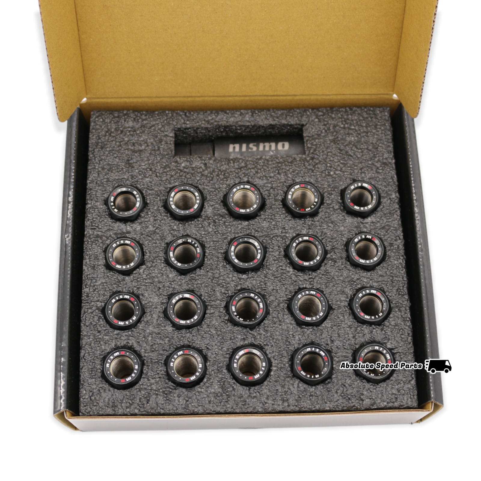 NEW Genuine Nissan NISMO Open Lug Nut Set 20 pieces + Key M12x1.25 40220-TUN01