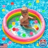Kiddie Pool Baby Pool Inflatable Pool with 50 Pcs Balls, Inflatable Swimming Pools Blow up for Beach Water Play Backyard Summer Indoor and Outdoor Party Supplies (35.4 Inch)