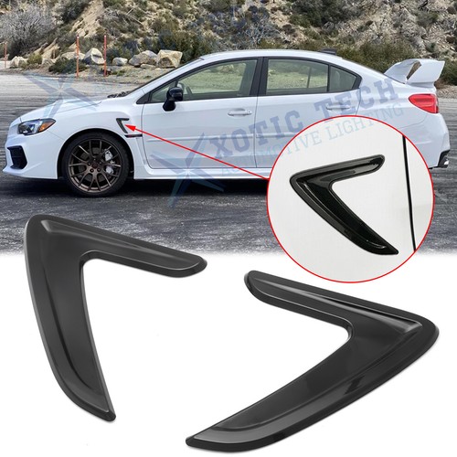 For Subaru WRX STI Racing Sporty Black Side Fender Air Flow Vent Decal Stickers