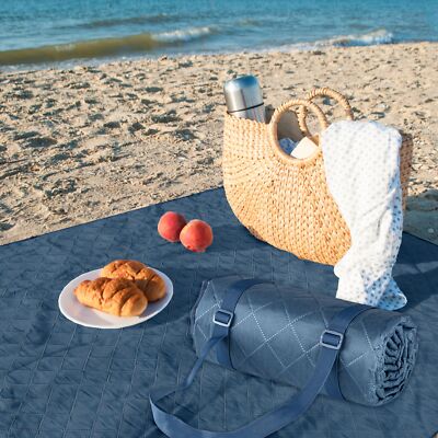 Hylat Baby couverture de pique-nique- couverture de plage matelassée- bleu foncé