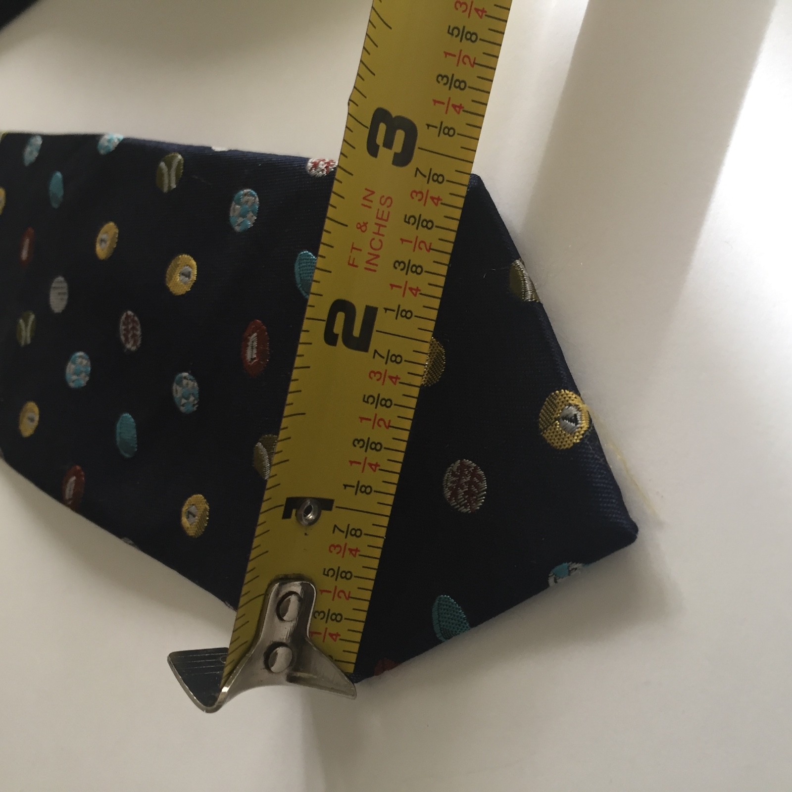 Lord & Taylor Sports Silk Boys Tie Navy Blue Embroidered Basketball Football