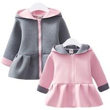 Kinder Madchen Mantel Jacke Hasenohren Hoodie Wintermantel Outwear Kapuzenjacke Ebay