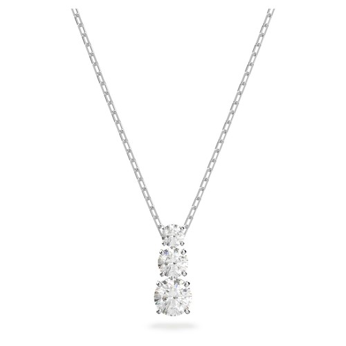 Swarovski Stilla Attract Pendant Necklace Round Cut White
