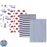 Luvable Friends Hudson Baby Flannel Burp Cloths 4pk, Coastal Lighthouse