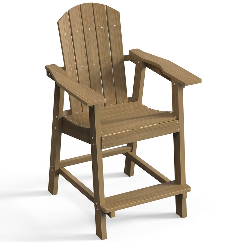 S Height Outdoor Patio Bar Stool Chair Weather Resistant