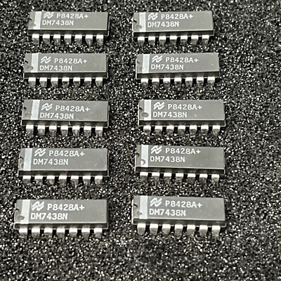 NSC DM7438N IC GATE NAND 4CH 2-INP 14DIP (LOT OF 10)