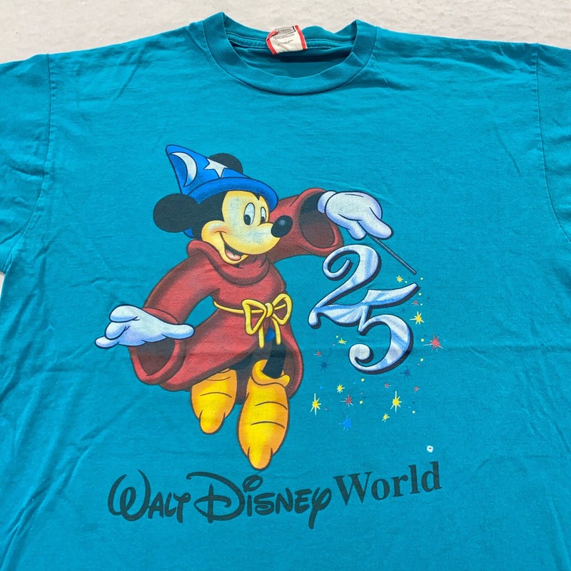 vintage 90s WALT DISNEY WORLD 25TH MICKEY MOUSE FANTASIA T-Shirt