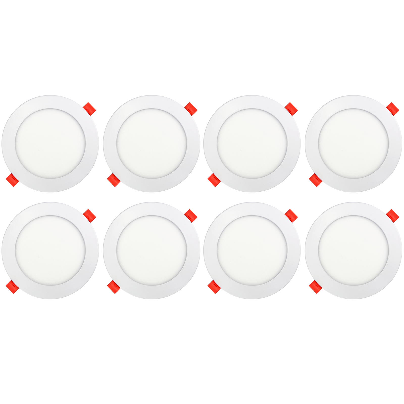 LED Einbaustrahler 230V flach - 8er Set - 9W LED Spot - Einbauleuchten
