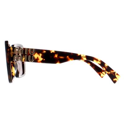 Pre-owned Miu Miu Sunglasses Mu10ys Vau06b Honey Havana Dark Brown