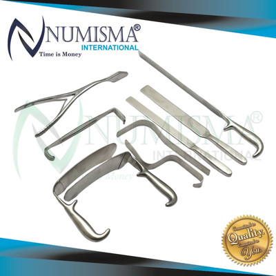 Gluteos Instruments Set of 9 Pcs Plastic Surgery Surgical Instruments , New A+