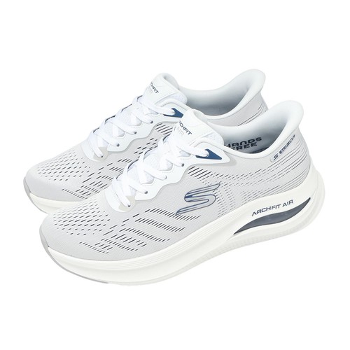 Skechers Arch Fit Skech-Air Slip-Ins Grey White Navy Men Casual Shoes 233321-WNV