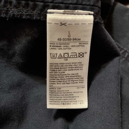 GAP Fatigue Utility Jacket - Navy - Men&rsquo;s Size Large (L) - Retractable Hood