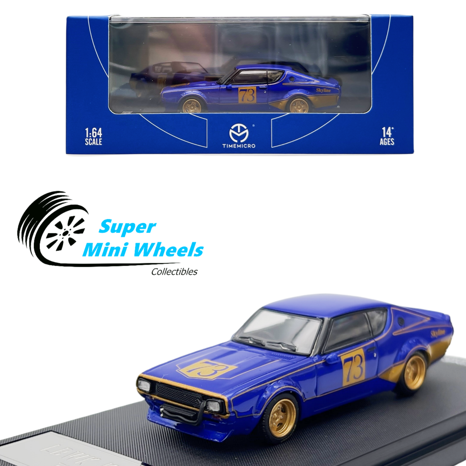 TIME Micro 1/64 ニッサン 日産 KPGC110 LBWK 青色 NISSAN KPGC110 - LBWK #73 - bluemetallic - Time Micro 1:64