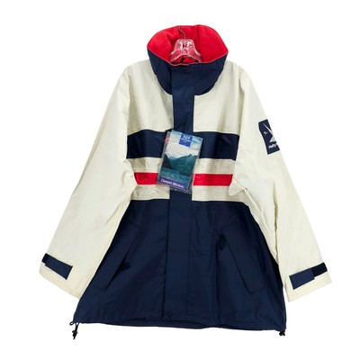 HELLY HANSEN Coastal Sailing Waterproof Jacket Navy/White Men's XL - READ!