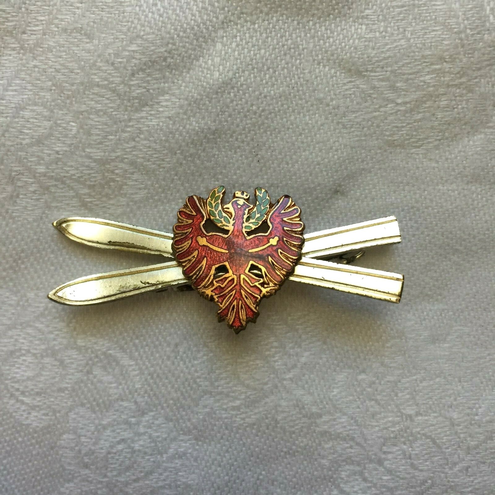 Vtg Austria Ski Pin Travel Austrian Coat of Arms Souvenir Pinback Lapel Pin