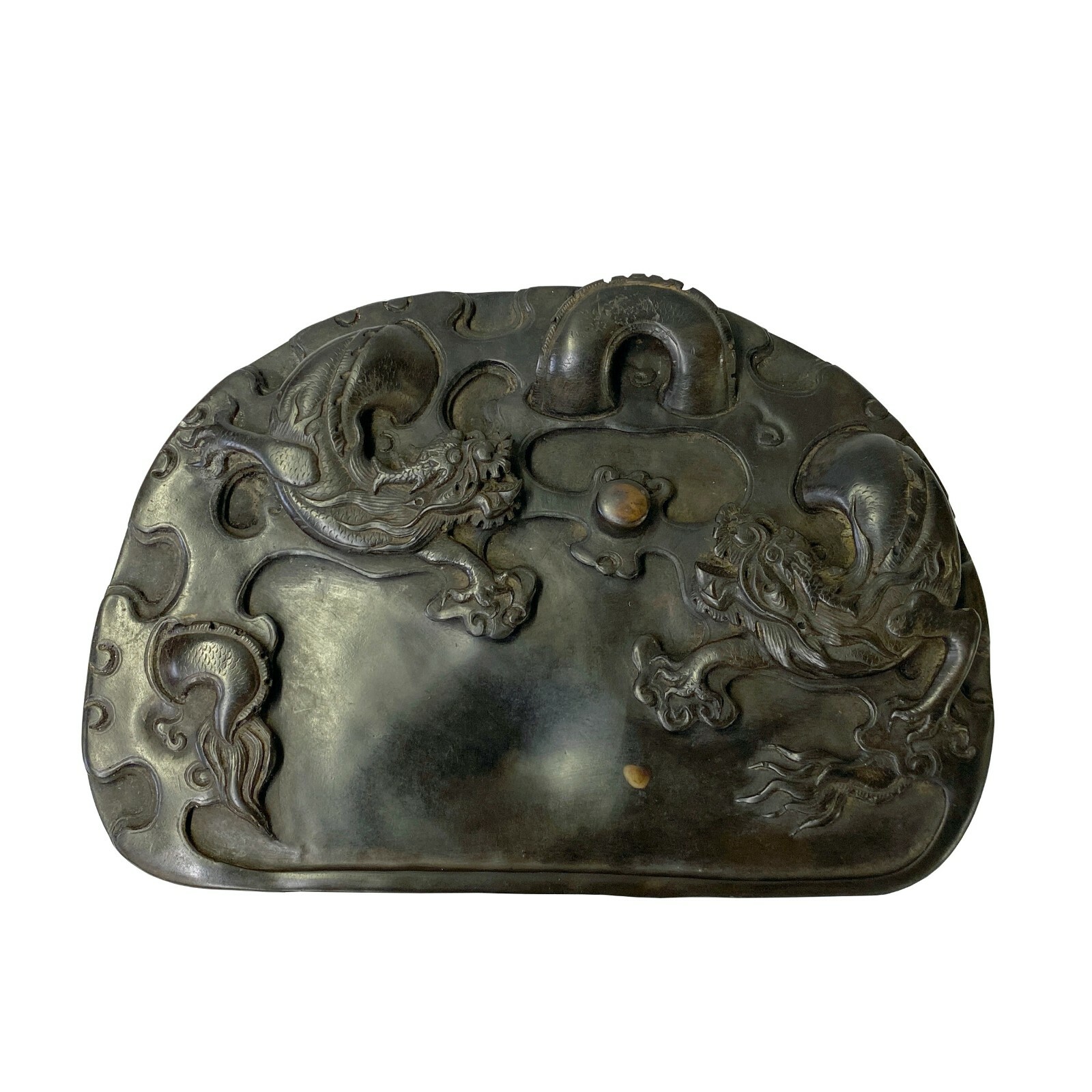 Chinese Oriental Black Color Dimensional Dragon Ink Well Pad Display ws1636S Chinese Oriental Black Color Dimensional Dragon Ink Well Pad Display ws1636S