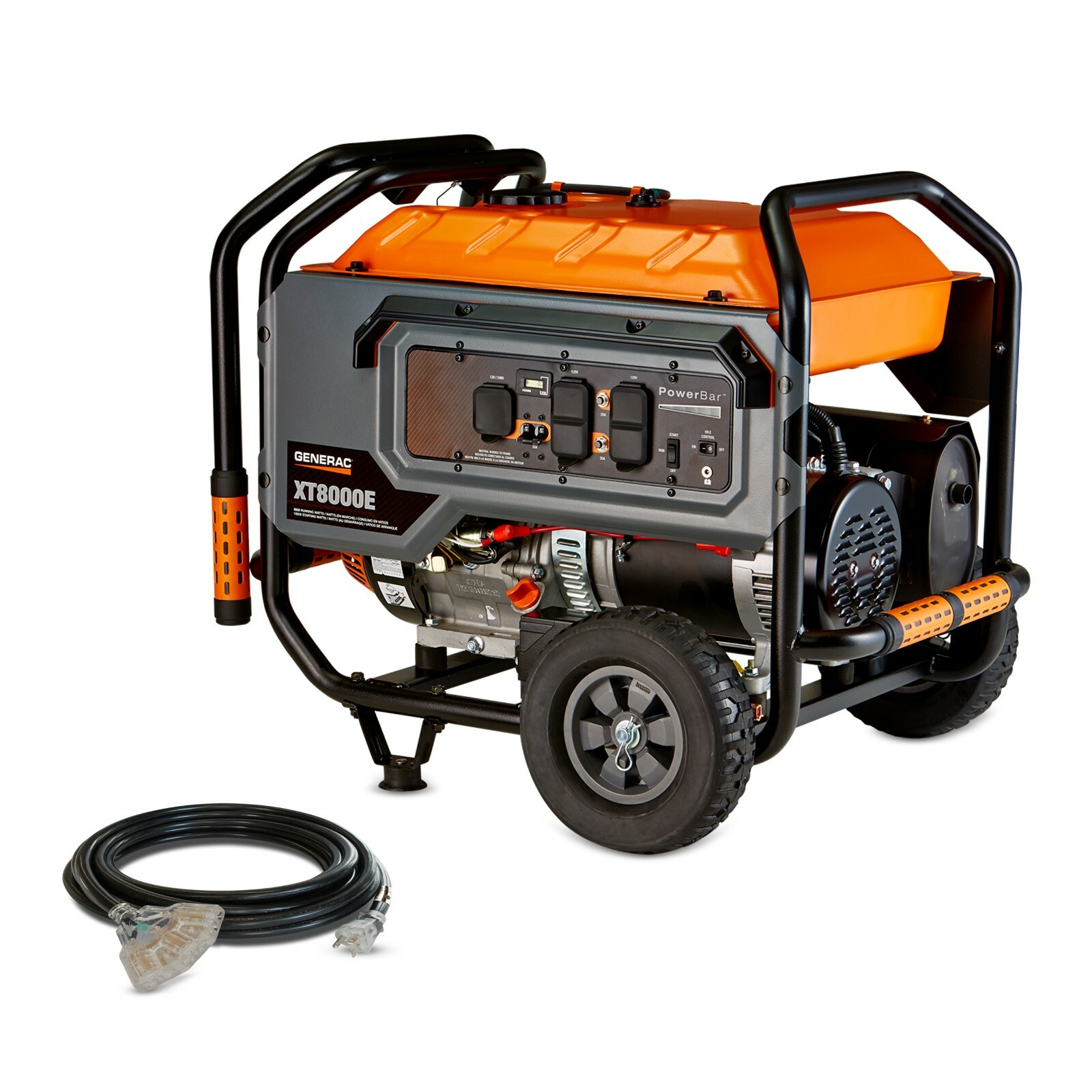 Generac 6433 XT8000E 8,000 Watt Electric Start Portable Generator, 49