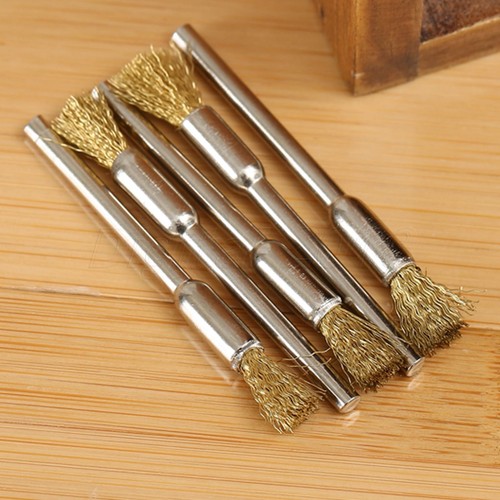 1/8" Brass Steel Wire Brushes Die Grinder for Power Rotary Shank Tool
