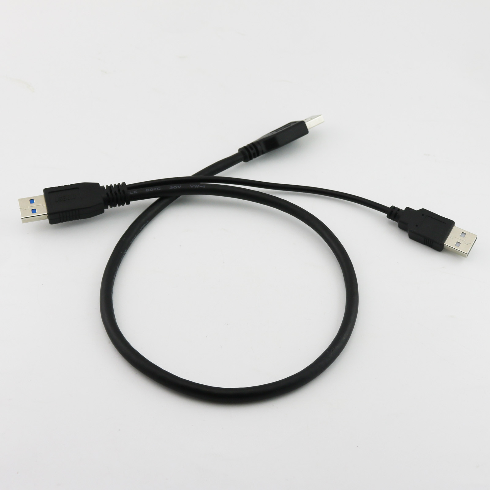 1x Superspeed USB 2.0 + USB 3.0 Type A Male to USB 3.0 A Male Y Connector Cable