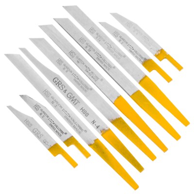 9pcs HSS Hand Machine Gravers Set Swiss Made Jewellery Engraver Jewellers Tool