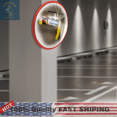18'' Wide Angle Security Curved Convex Road Mirror Traffic Corner Safety Parking