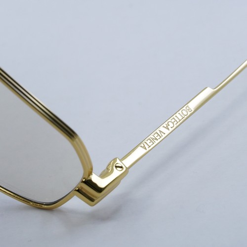 Pre-owned Bottega Veneta Bv1128s 006 Gold/yellow 58-17-145 Sunglasses