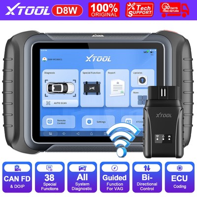 XTOOL D8W Auto WIFI Bidirectional Diagnostic Scan E/CU Coding Tool 38+ Services