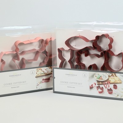 Dogs, Kittens, Fish, Paw 2 Sets Of 5 Cookie Cutter Set Threshold Animal Figures