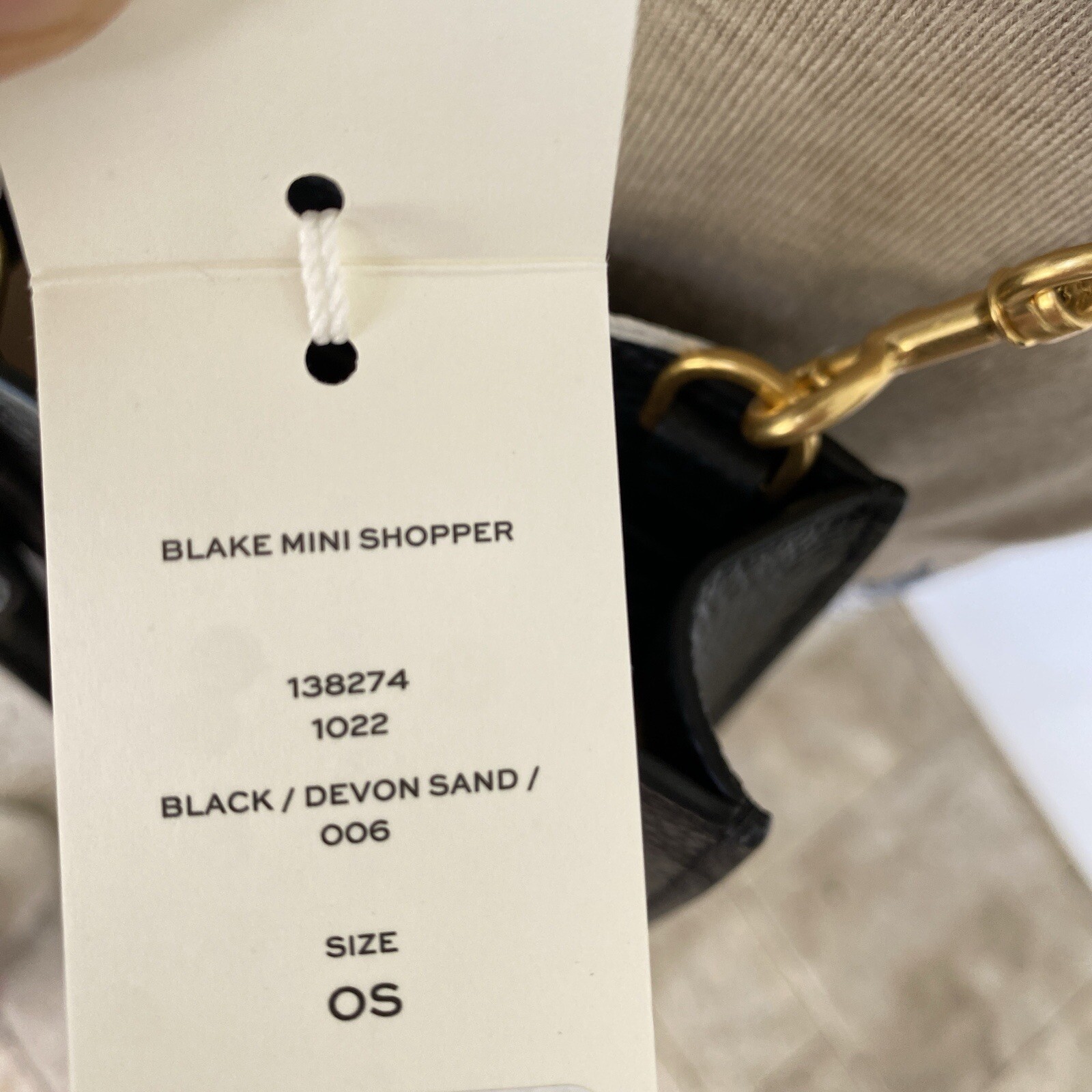 138274 Tory Burch★Blake Mini Shopper Tory Burch women's Blake Mini Shopper Tote (Black), Black