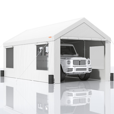 Garage Shelter 12x20ft &amp; 8 Legs Sidewalls Windows