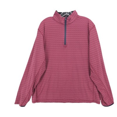 GREYSON Long Sleeve 1/4 Zip Manhattan Woods Country Club Stretch Geometric XL