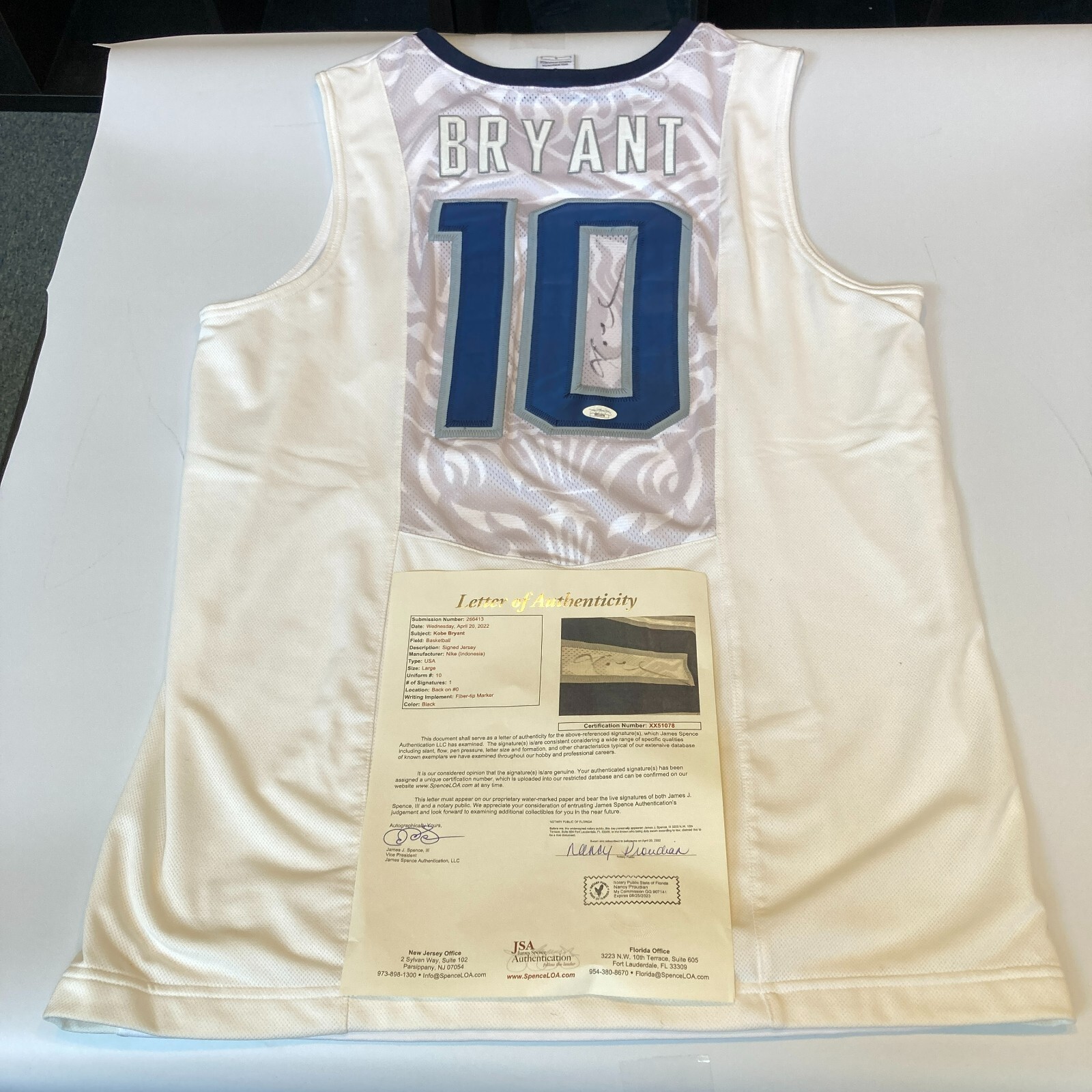 Kobe Bryant Signed Authentic Nike 2008 Team USA Olympics Jersey JSA COA |  eBay