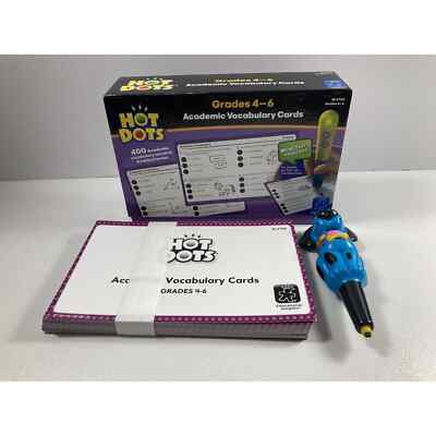 Educational Insights Hot dots grades 4 6 academic vocabulary cards +pen