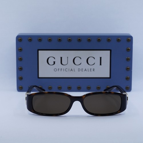 Pre-owned Gucci Gg1661s 002 Dark Havana/brown 54-16-135 Sunglasses Authentic
