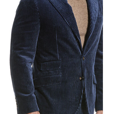 Pre-owned Brunello Cucinelli Men's 100% Cotton 3 Button Casual Corduroy Two Piece Suit In Guado