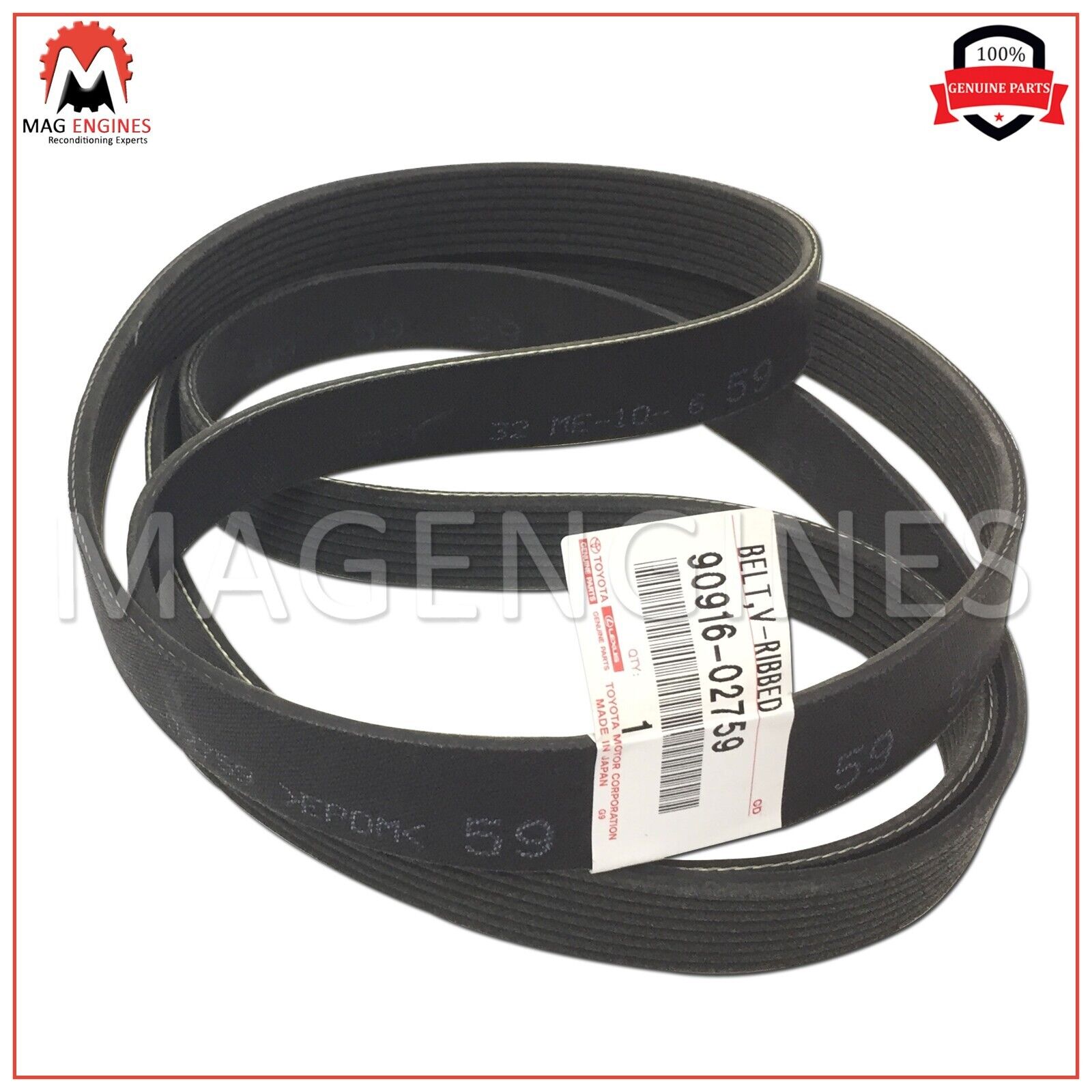 90916-02759 GENUINE OEM DRIVE V-RIBBED BELT FOR LAND CRUISER 90916-02759 GENUINE OEM DRIVE V-RIBBED BELT FOR LAND CRUISER