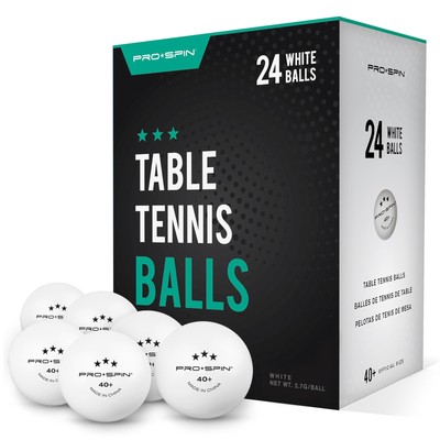 PRO SPIN Ping Pong Balls - White 3-Star Training Table Tennis Balls Pack of 2...