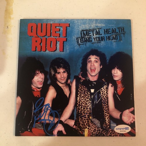 RUDY SARZO QUIET RIOT SIGNED AUTOGRAPH 7” VINYL ALBUM MENTAL