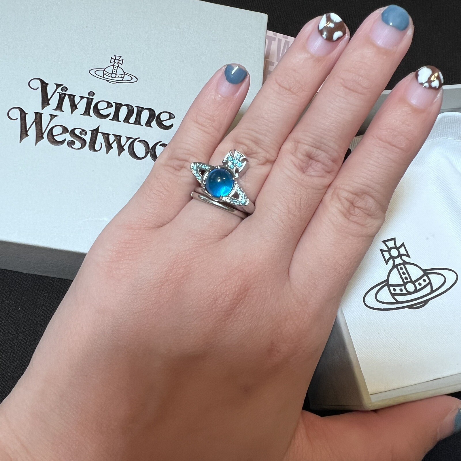 Vivienne Westwood ORB Ring Silver 925 指輪 Vivienne Westwood: Silver Little Orb Ring | SSENSE