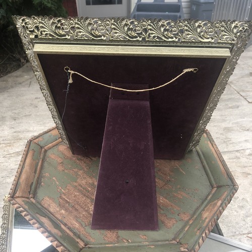 Vintage  Table Or Wall Picture Frame BRASS/ Metal 16.5x13.5