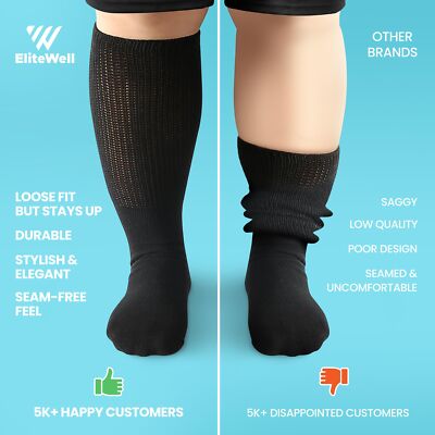 Bariatric Socks Extra Wide Diabetic Socks for Women Lymphedema Socks Extra Wi...